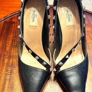 Black Studded Valentino Heel